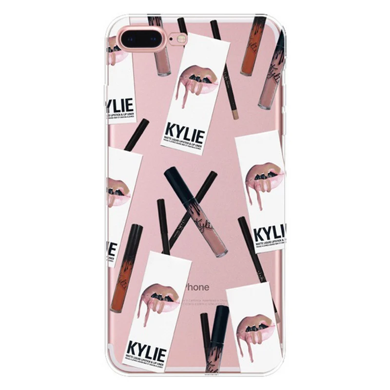 Сексуальные девушки мягкие tpu case for iphone 5 5s se 6 s 7 плюс макияж помада косметика