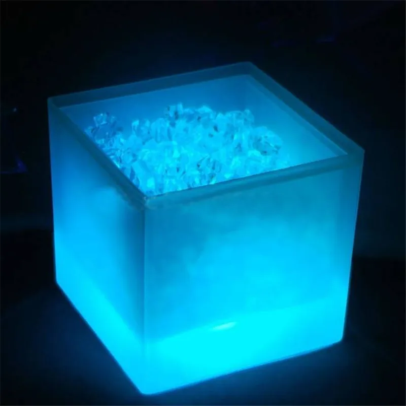 Mrosaa светодиодный ведро льда двойной RGB цвет слой квадратный шампанское напитки пиво ведро льда Бар KTV инструмент