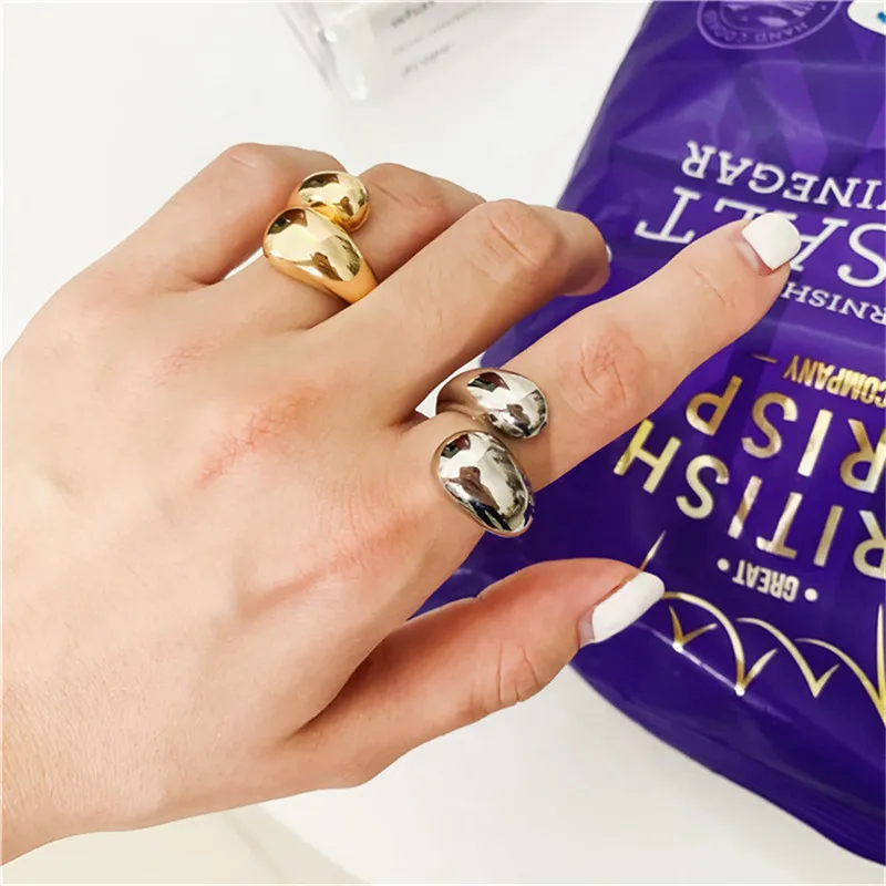 GHIDBK несимметричные открытые дизайнерские обмоточные кольца женские