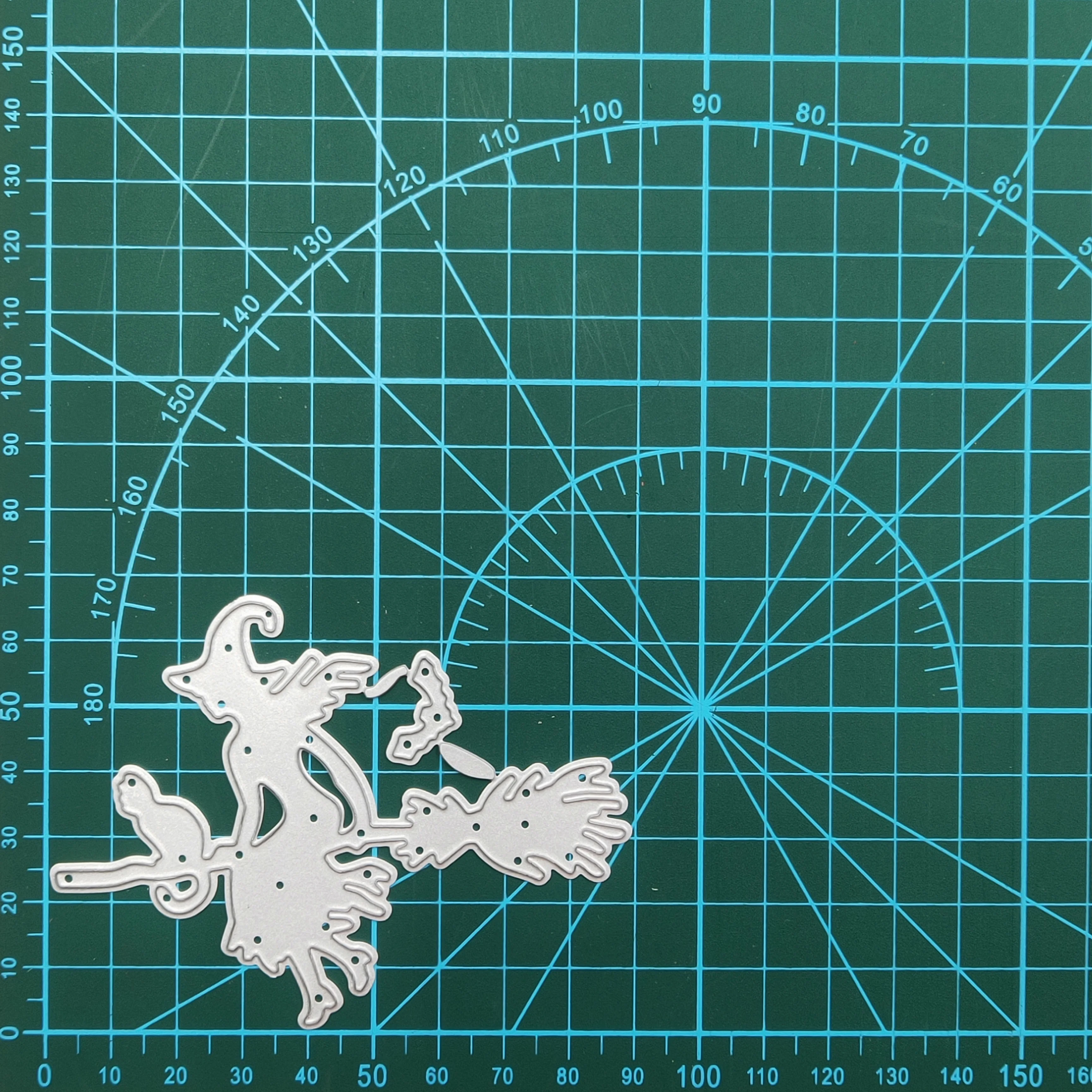Хэллоуин шаблон для резки металла скрапбукинга тиснение ведьма летучая мышь