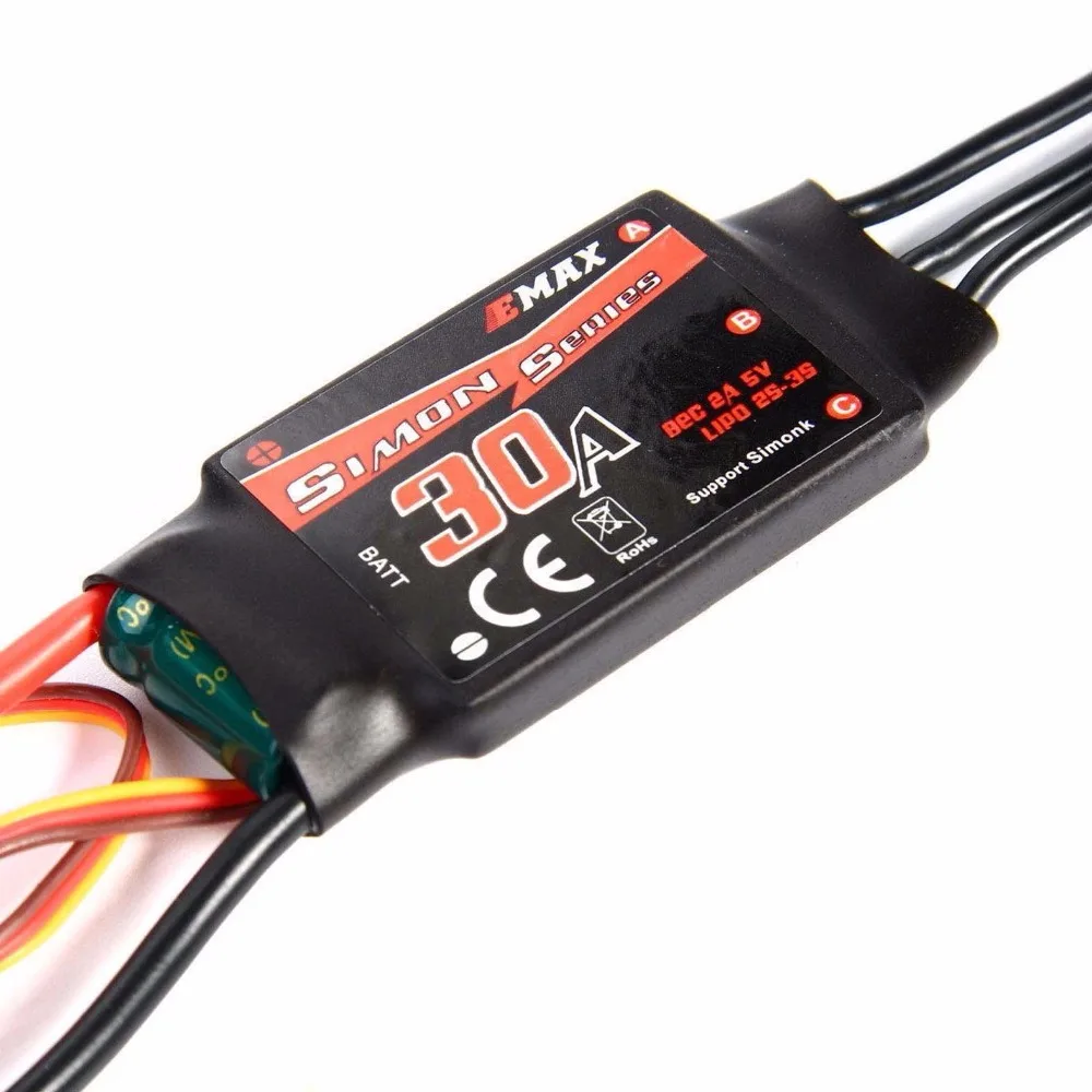 4 шт. Emax Simonk 30A Бесщеточный Регулятор скорости ESC 2 3S BEC 2A 5V для F450 F550 S500 X525