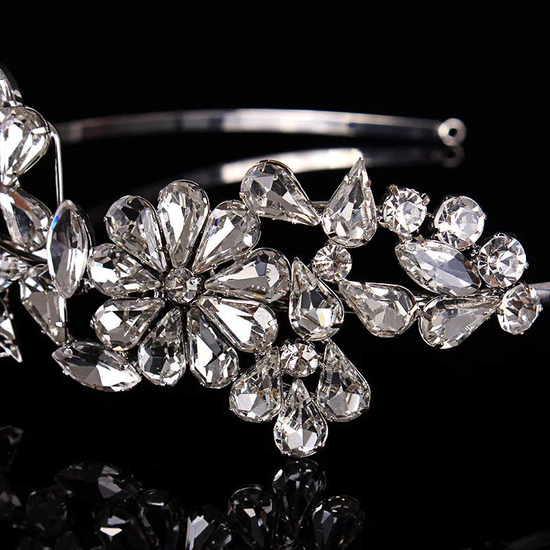 Роскошный топ в форме цветка для невесты короны ювелирные изделия хрустальные