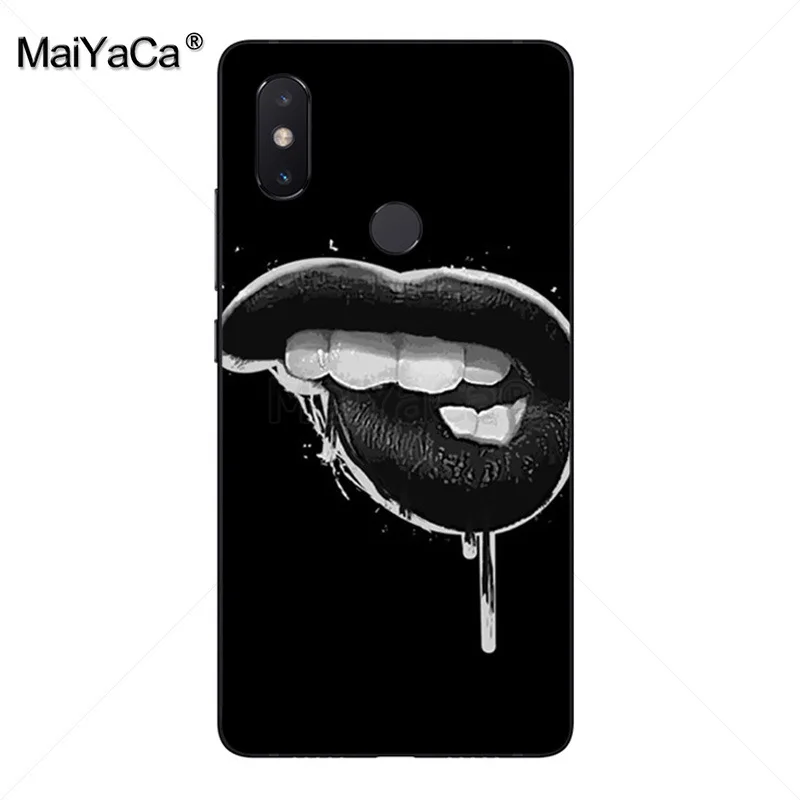 MaiYaCa сексуальная девушка красный черный Бог губ мягкий tpuPhone чехол для xiaomi mi 8se 6 note2