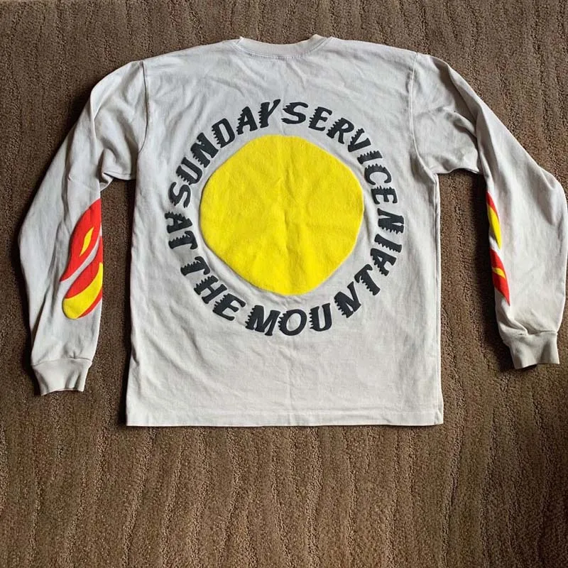 Kanye West Sunday sertion Holy Spirit CPFM футболки с круглым вырезом и длинными рукавами модная футболка Kanye West