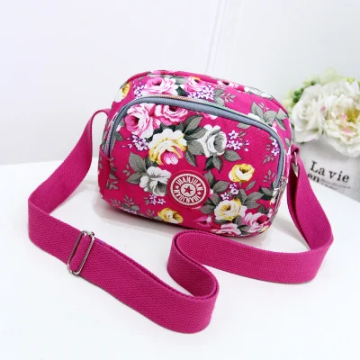 

Fashion Shopping Women Mini Handbag!Colorful Floral Printed Lady Small Nylon Shoulder&Crossbody bags Hot All-match Flap Carrier