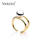 Женское двойное кольцо VAROLE, из меди 100% пробы, золотого и серебряного цветов