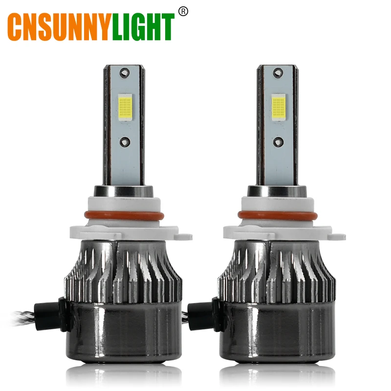 CNSUNNYLIGHT супер яркий COB светодиодный H4 H7 H11 H1 9005 Автомобильные фары 72 Вт 12000Lm/комплект 6500 К 4300 К 9006 881 противотуманная фара Автомобильные фары