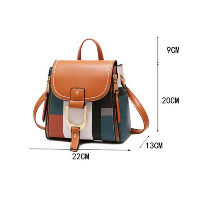 

Vintage Pu Leather Women Backpack Panelled Preppy Style Backpack Women Famous College Backpack Women Travel Shoulder Bags Bolsa