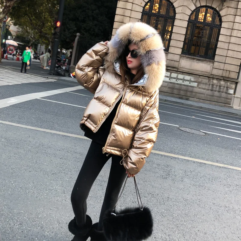 Зимняя женская куртка новинка 2018 года Европейский стиль большой меховой