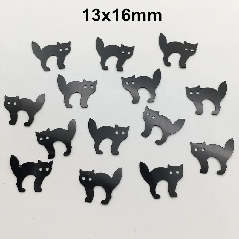 

730pcs/1220pcs 13*16mm Black Cat Sequin Paillette Sewing,Wedding Craft,Shows,Clothes,Hat Kids DIY Garment Accessory