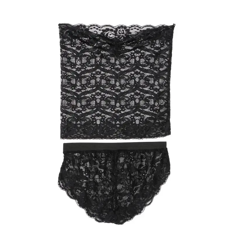 Черный Сексуальное женское белье кружевное платье Babydoll женская ночная одежда без бретелек ночное белье стринги нижнее белье - Цвет: Черный