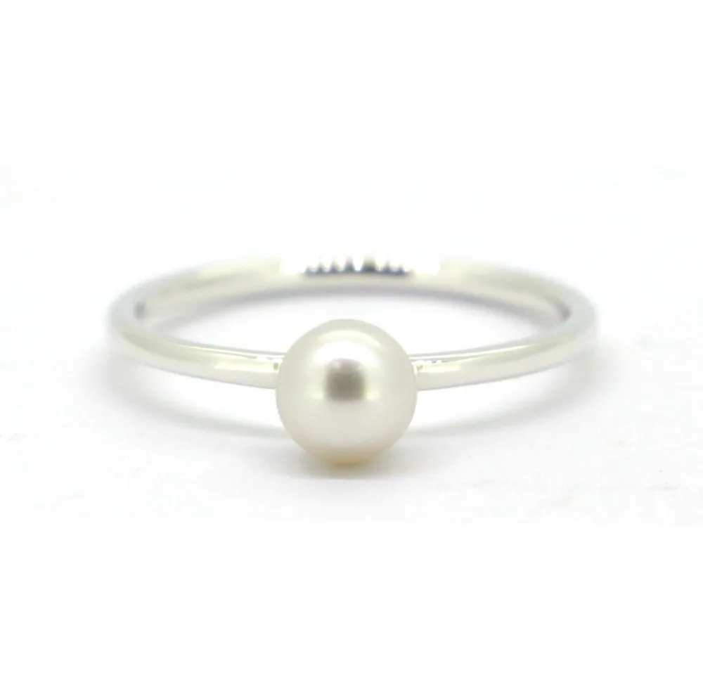 

Classic Women Freshwater Pearl Ring, Genuine 925 Sterling Silver Ring