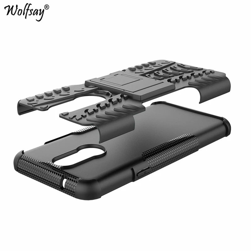 Wolfsay для крышки LG K40 чехол противоударный резиновый жесткий защитный K12 Plus