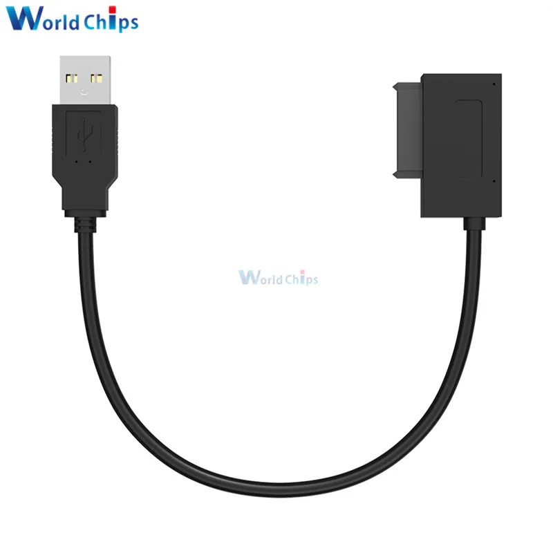 1 шт. USB 2 0 до 7 + 6 13Pin тонкий SATA ноутбук CD/DVD Rom Оптический Кабель адаптер|usb 2.0|usb usbusb usb