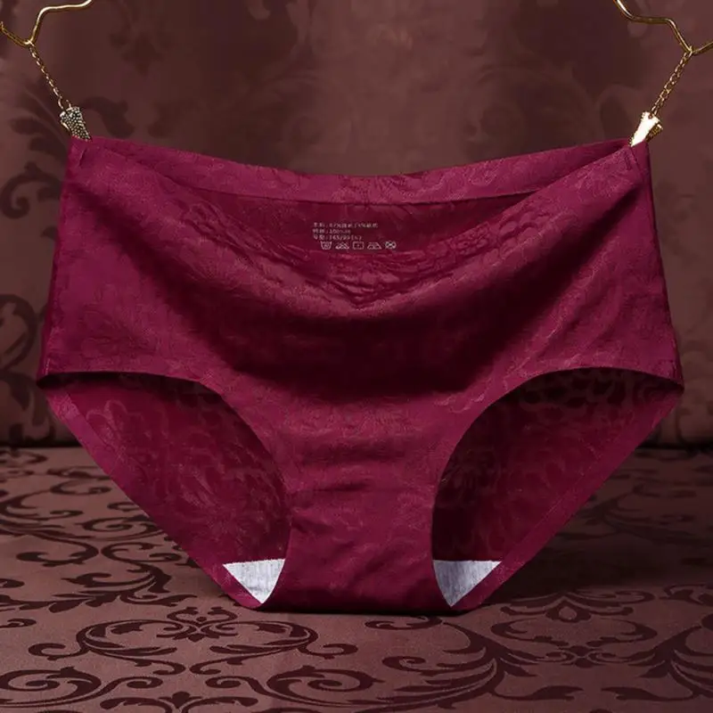 wine red Новые женские сексуальные кружевные трусики, Бесшовные дышащие трусы, прозрачные трусы, нижнее белье для девочек - Цвет: wine red