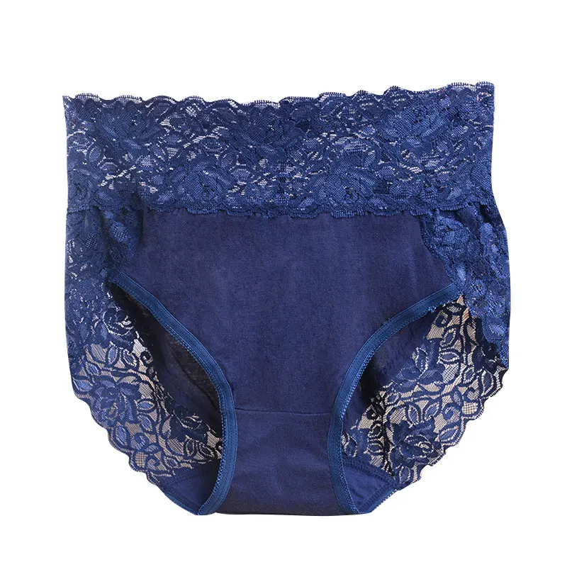D Dark Blue Новое поступление Ropa Interior Femenina, кружевное сексуальное нижнее белье, трусы, женское нижнее белье размера плюс, женские трусики с высокой талией, трусы - Цвет: D Dark Blue