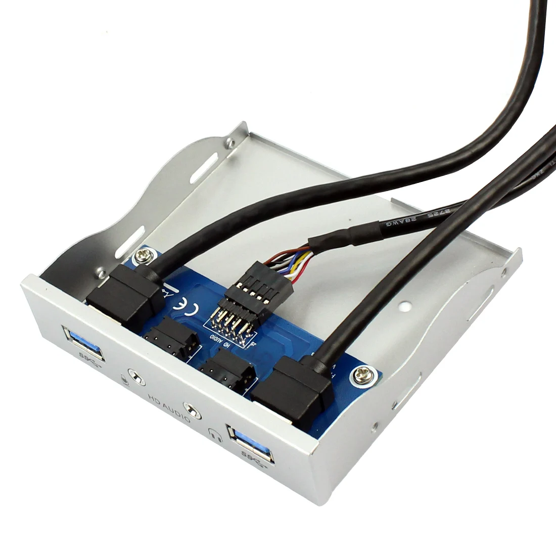 3," флоппи-отсек 19Pin к USB 3,0 хаб HD аудио наушники микрофон разъем 2 порта USB3.0 PC Передняя панель кронштейн с кабелем для рабочего стола