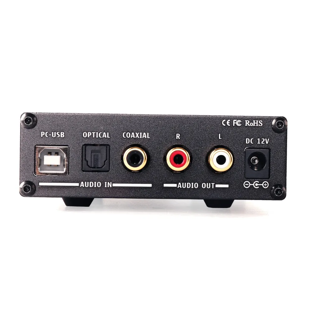 KGUSS DAC-K3 мини HiFi 2,0 цифровой аудио декодер DAC вход USB/коаксиальный/оптический выход RCA/усилитель для наушников 24 бит/96 кГц DC12V
