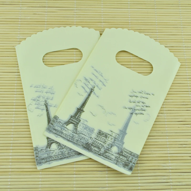 Лидер продаж пластиковый пакет с изображением башни 50 шт./лот 9x15 см|bags gusset|bag tennisbag