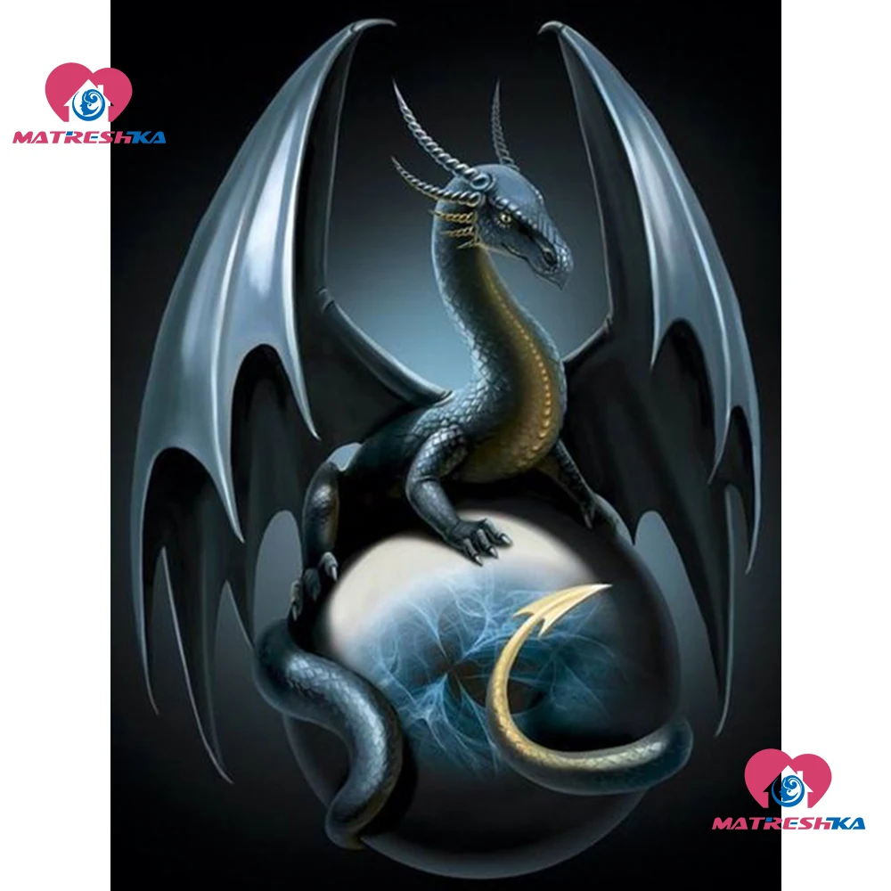 Дракон камни в форме ромба/круглый дрель Алмазная вышивка дракон 5D DIY крестиком