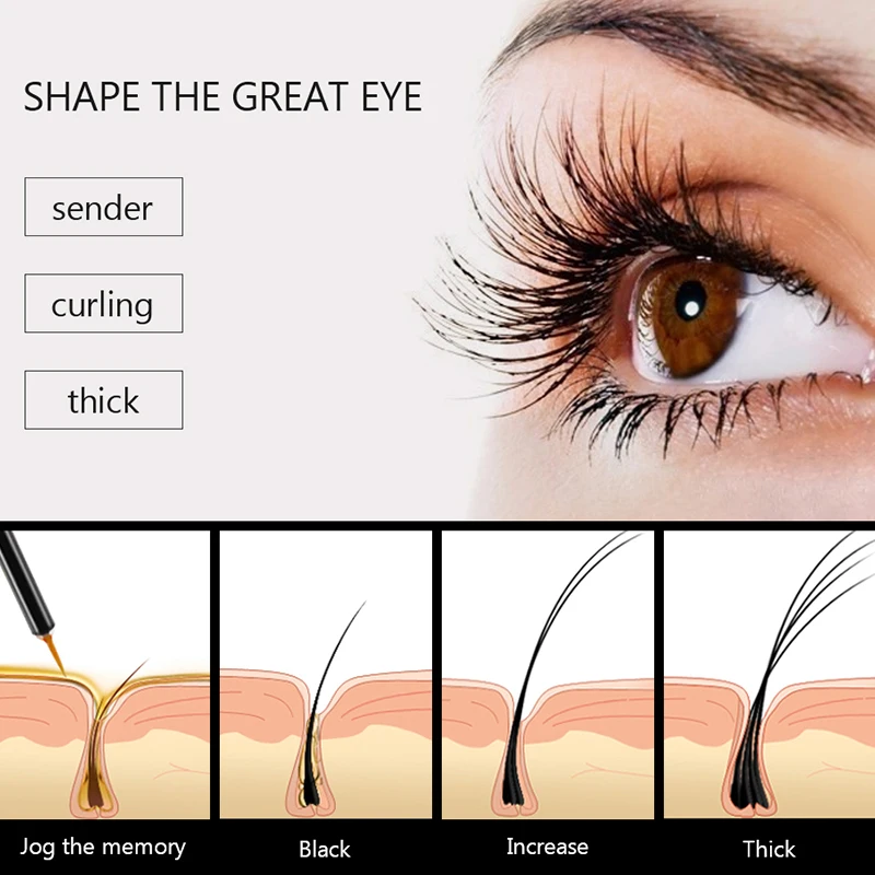 Feg Eyelash Enhancer 100% Original Liquid Eye Lash Growth Treatment Serum Natural Herbal Medicine Mascara Lengthening Longer | Красота и