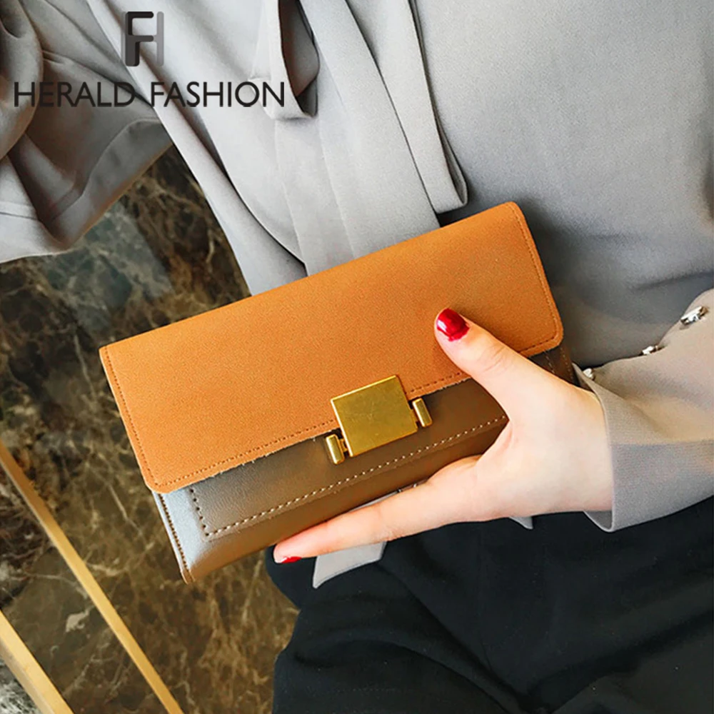 Herald Fashion Женский Длинный кошелек со вставками Высококачественная женская для