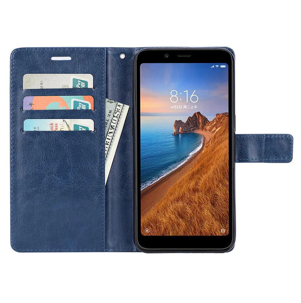 Кожаный чехол-книжка для Xiaomi Redmi 7A 7 A, чехол-накладка на заднюю панель, чехол для телефона Xiaomi Redmi 7 7A note 7 Pro