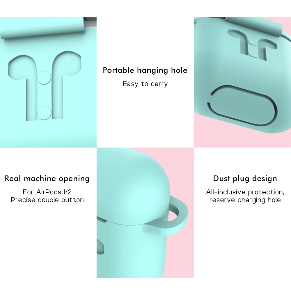 Для Apple Airpods 2 Чехол Мягкий силиконовый чехол для наушников s для Airpods 1 Air Pods чехол противоударный полная защитная оболочка Coque Fundas