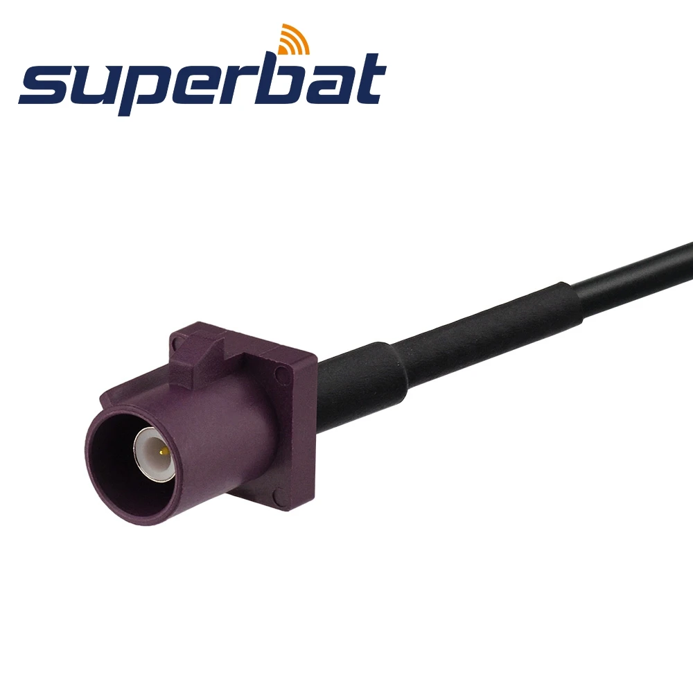 

Superbat Fakra "D" Plug Straight to MMCX Male Plug Right Angle Pigtail Cable RG174 15cm for GSM Wireless