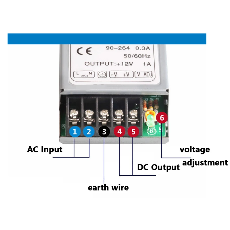 Мини ac dc источник питания 10 Вт 24 В 0 5a одиночный выход для светодиодного драйвера