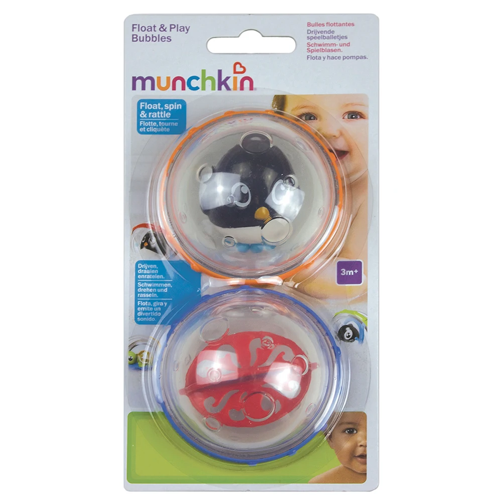 Игрушка для ванны Munchkin Пузыри поплавки пингвин 2 шт.3+|Игрушки ванной| |