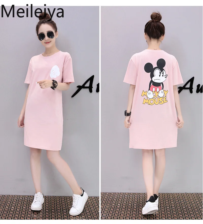 Платье для женщин с героями мультфильмов Микки Дональд Дак лето 2019 | Женская