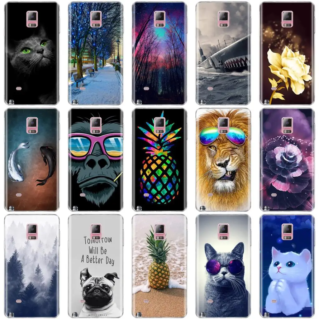 Для Samsung Galaxy Note 4 Note4 силиконовый чехол ТПУ задняя крышка 3D милая Капа для Coque N9100 N910F