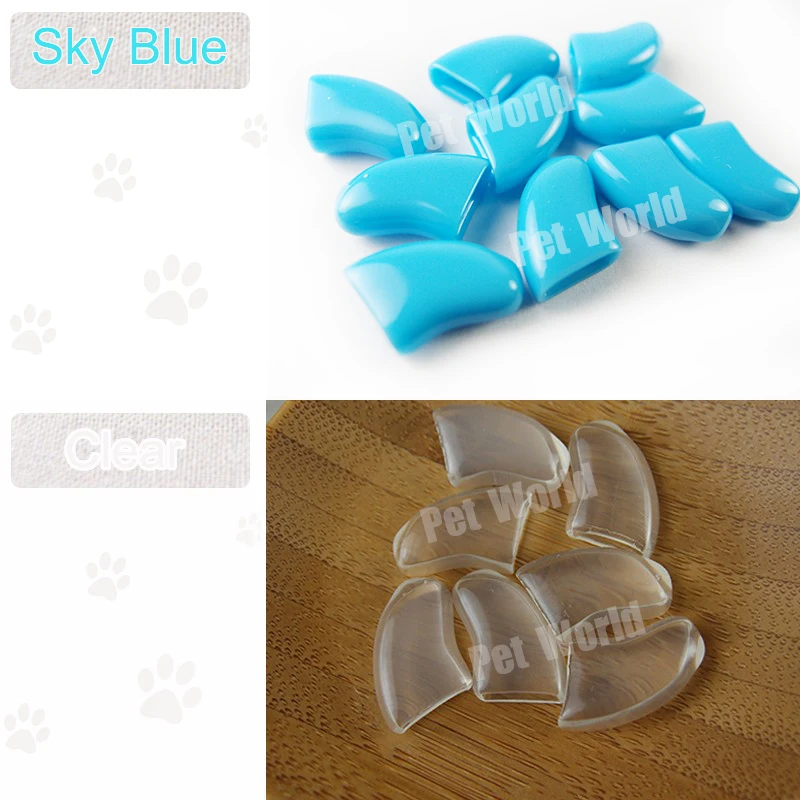 100 шт./лот наборы ногтей для собак колпачки Колпачки лап когтей домашних животных