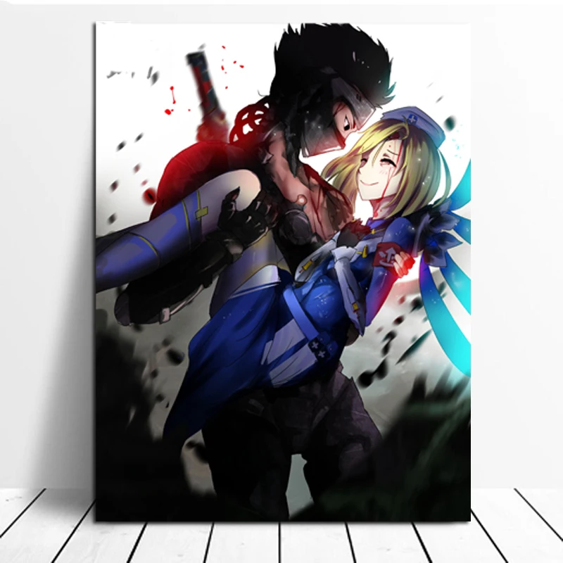 Overwatch Gency I Need Healing Wall Art Холст Плакаты принты живопись настенные картины для офиса