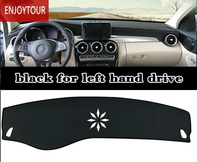 Искусственная кожа автомобиля Dashmats приборной панели Крышка для Toyota Camry Corolla PRADO Crown Mark X LANDCRUIS VIOS RAV4 fj Alphard - Название цвета: Коричневый