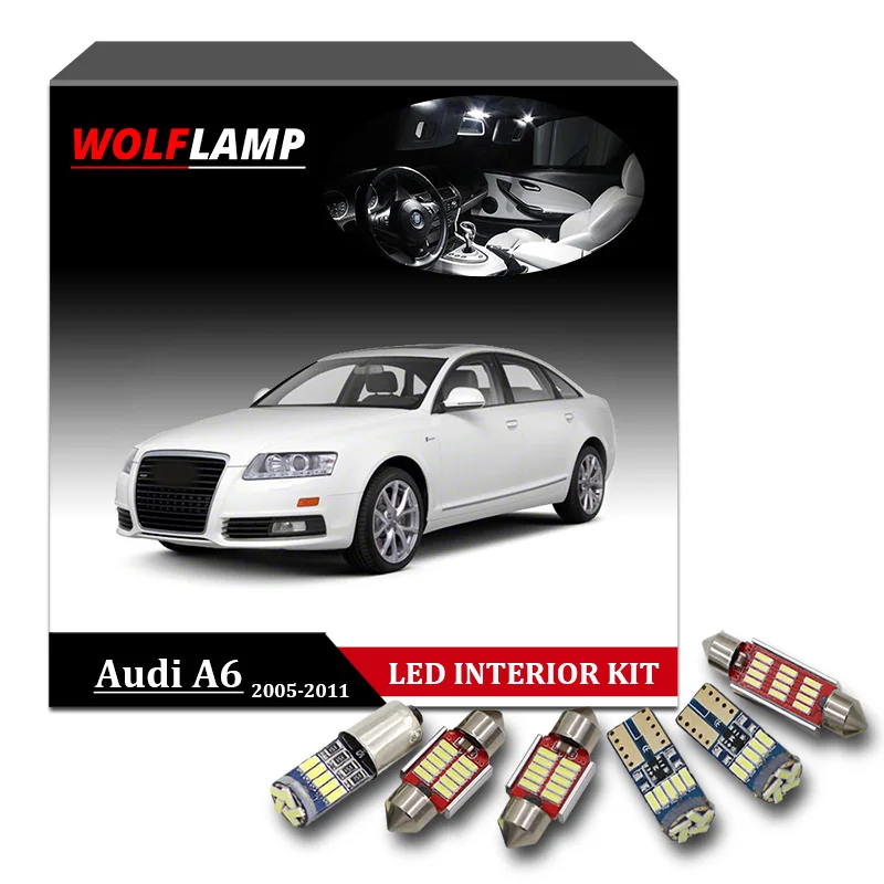 Wolflamp 18 шт. супер яркая белая светодиодная интерьерная с canbus автомобильные фары