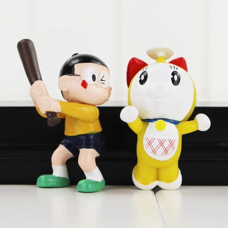 6 шт./лот 5 см Doraemon Игрушка фигурка Милая Dorami Nobita ПВХ модель игрушки горячий