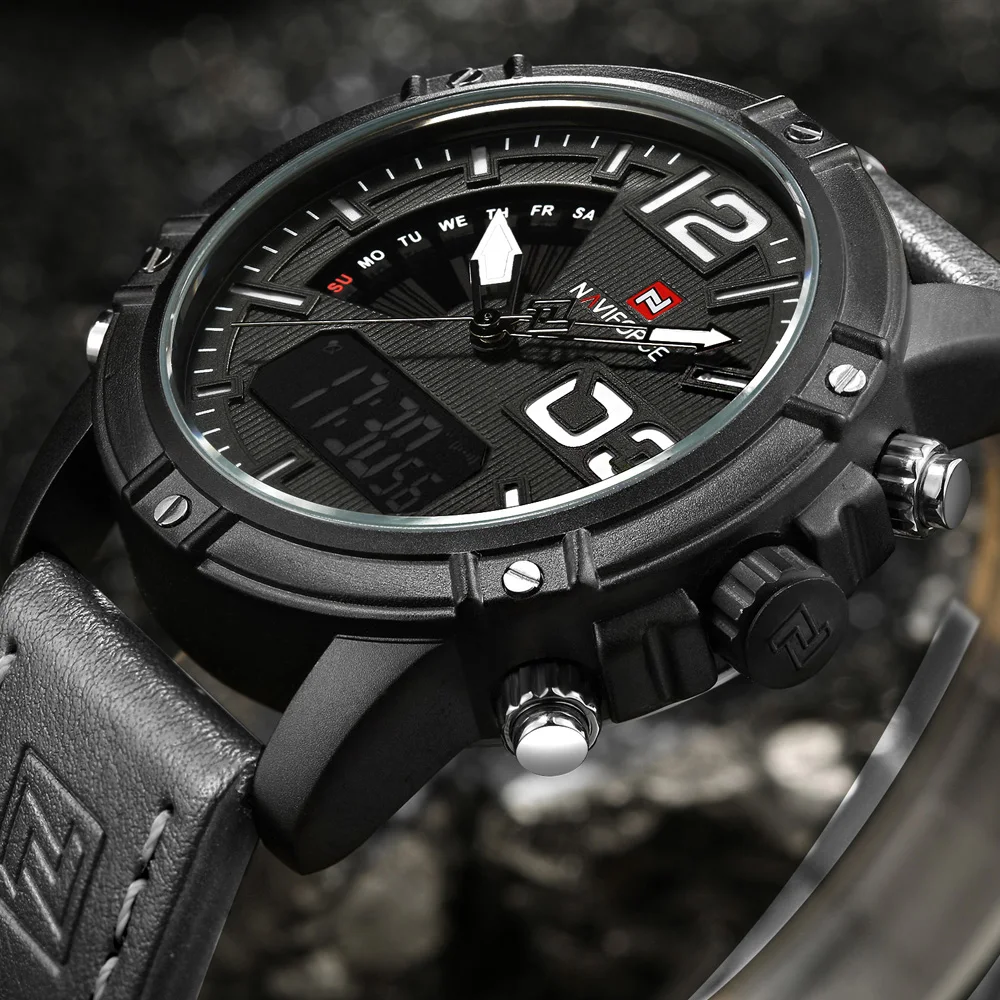 Часы наручные NAVIFORCE Мужские кварцевые брендовые Роскошные армейские в стиле