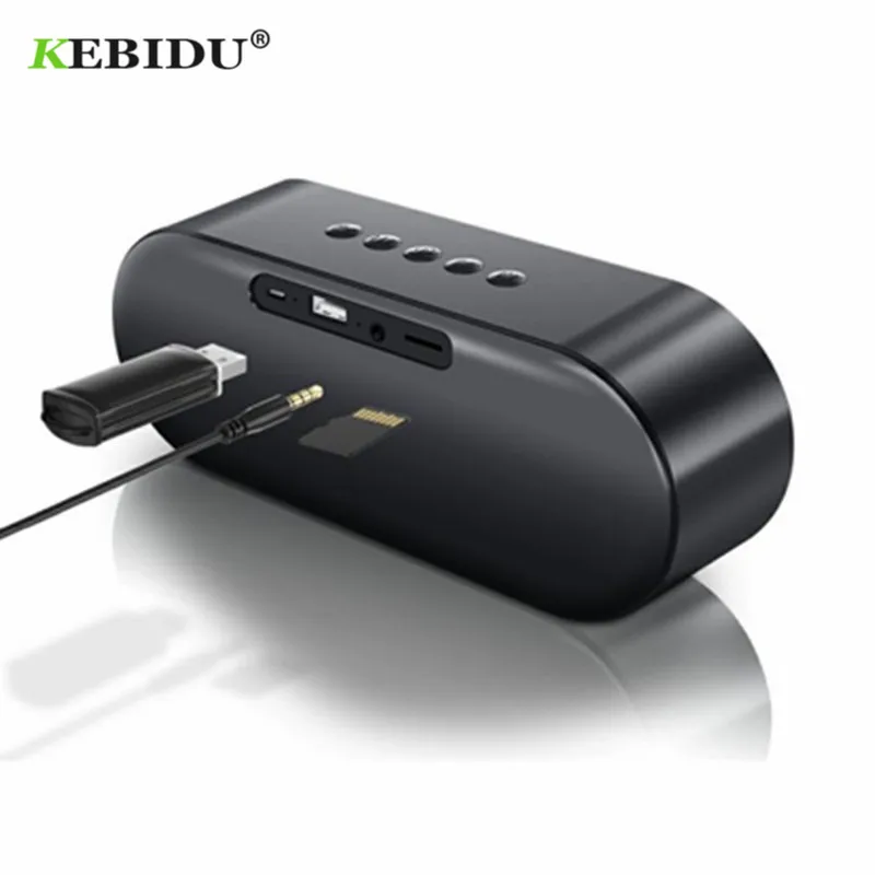 KEBIDU 10 Вт Портативный Беспроводной Bluetooth Динамик стерео Бас Hi Fi v5.0 Поддержка карта