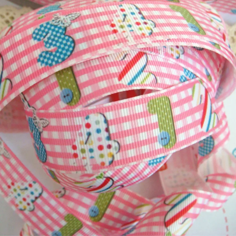 Корсажная лента Z222 с рисунком 5 ярдов 22 мм 7/8 дюйма|grosgrain ribbon|5 yardribbon ribbon |