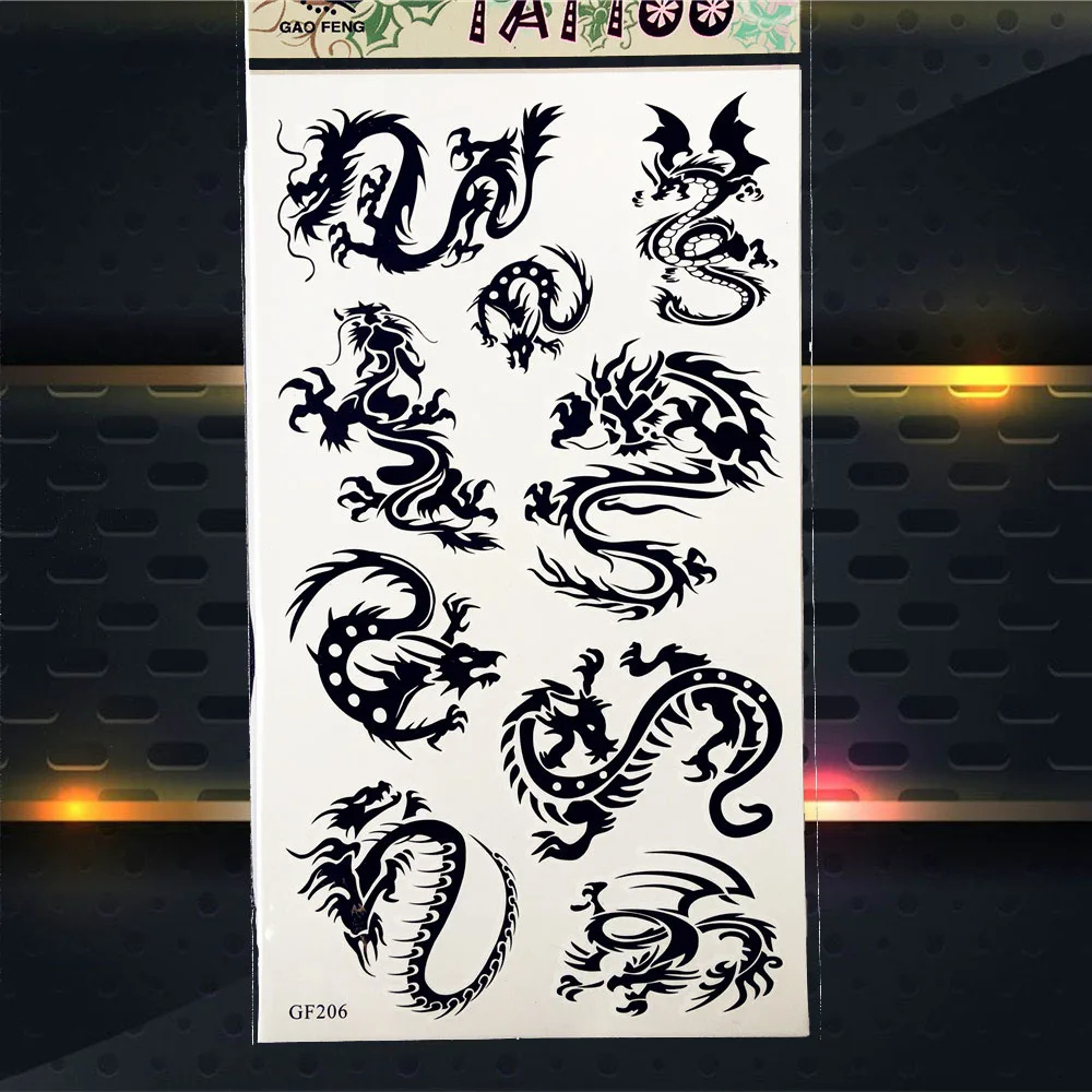 Черный Хэллоуин водонепроницаемый временные татуировки наклейки крылья летучей