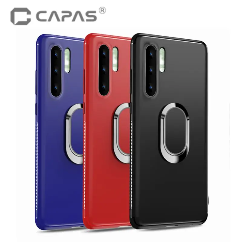 Чехол для Huawei P30 Pro мягкий чехол из ТПУ + кольцо на палец матовый телефона защита от