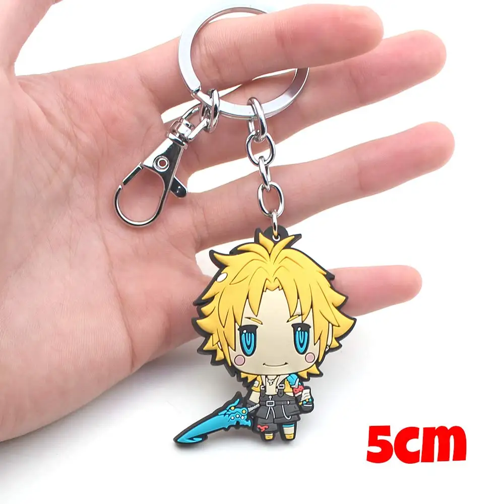 POFUNUO игра Final Fantasy Cloud Prompto Noctis символ ПВХ подвеска ручной работы брелок кольцо