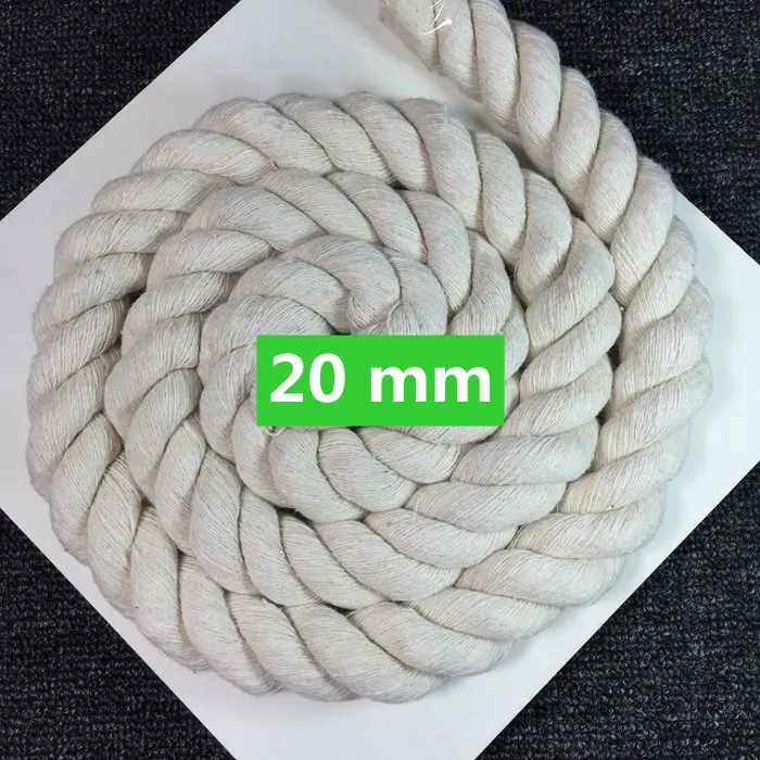20 мм ручной работы diy аксессуары три нити, витая веревка Хлопок Веревка цветной декоративный дизайн твист толстый канат