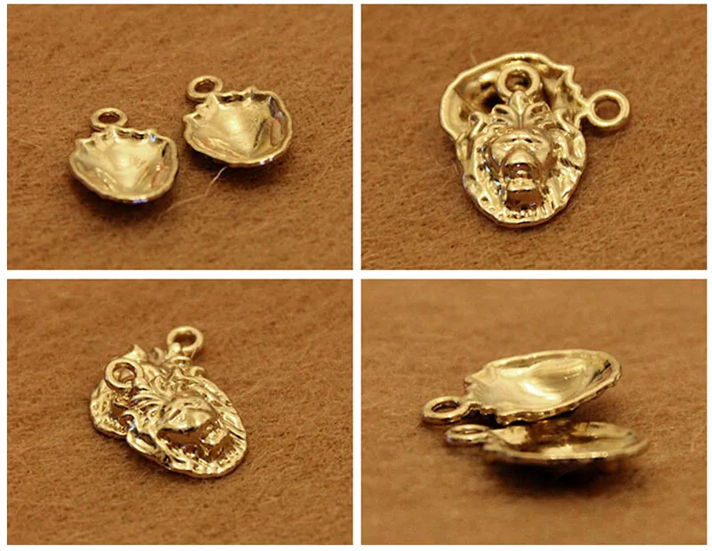 Изысканный Золотой слайдер с головой льва на молнии сделай сам сумка для обуви