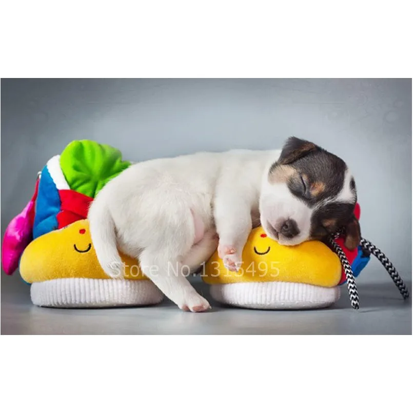 Картина спящей собаки 32*20 см рубики куб Алмазная вышивка кристальная мозаика