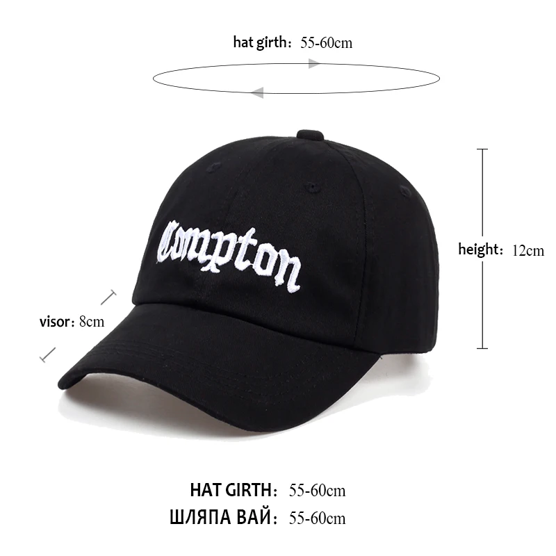 Baseball cap Compton skateboard brand snapback golf hats for men women hip hop bone aba reta casquette de marque touca chapeu images - 6