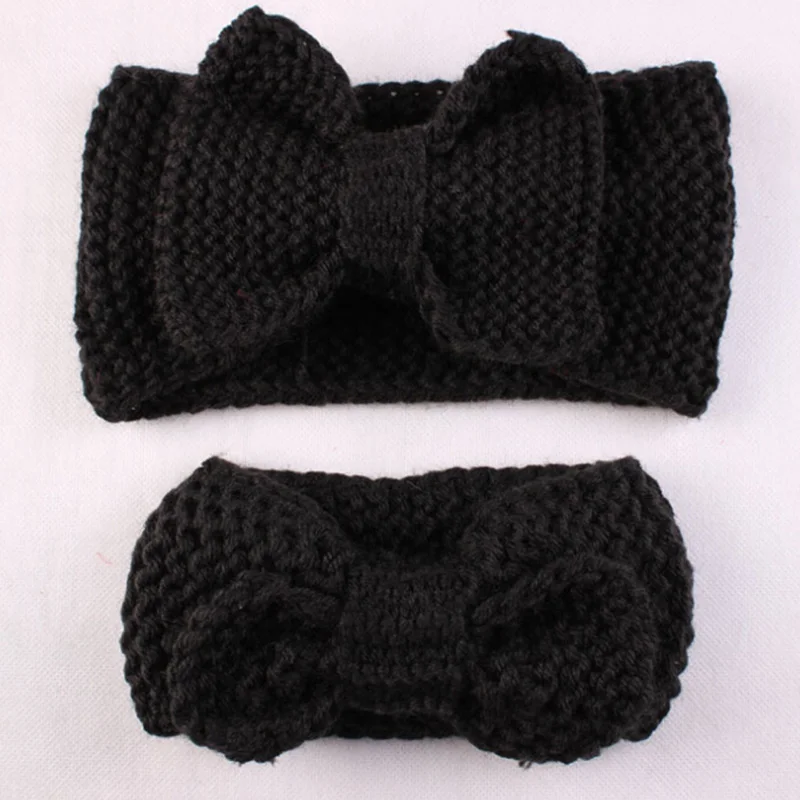 2 шт./компл. вязаная повязка на голову с бантом ручной работы для мамы и ребенка