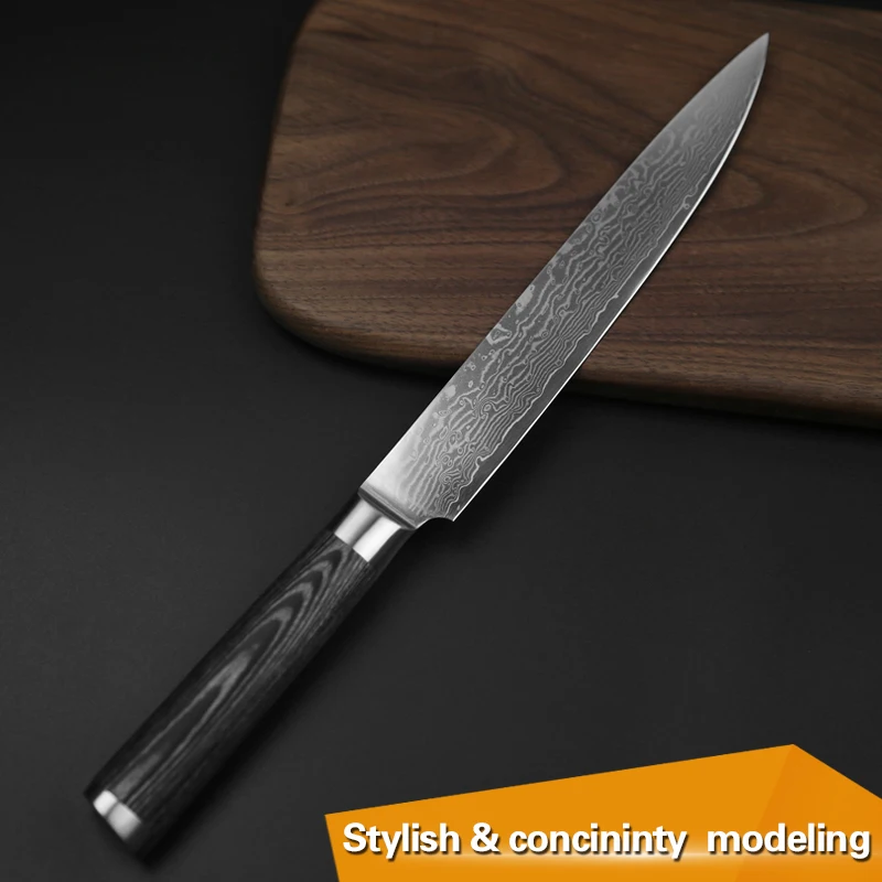 XINZUO шт. 5 набор кухонных ножей японский кухонный нож дамасский Santoku шеф повар для